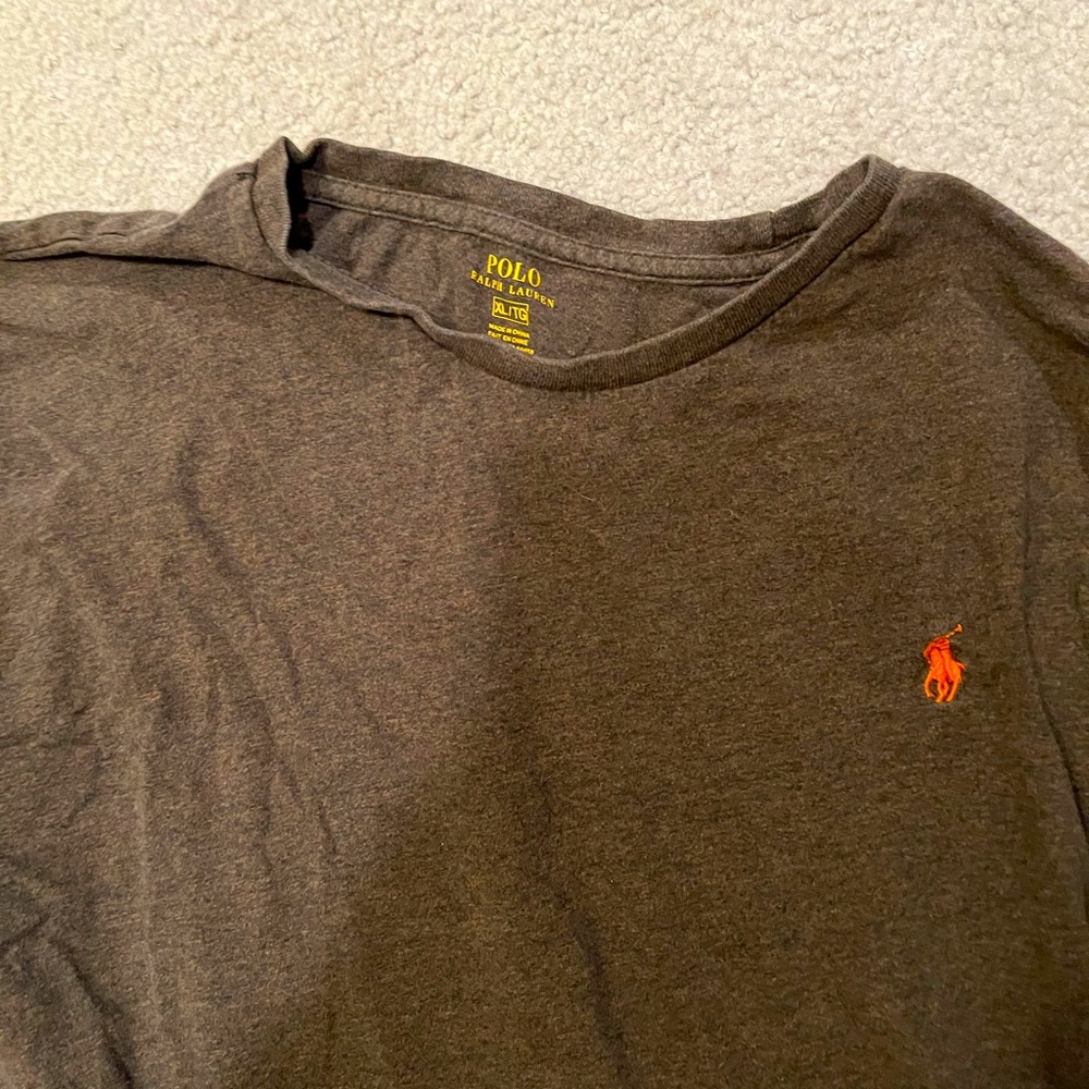 Greenish brown long sleeve Ralph Lauren shirt